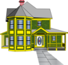 Green And Yellow House Clip Art